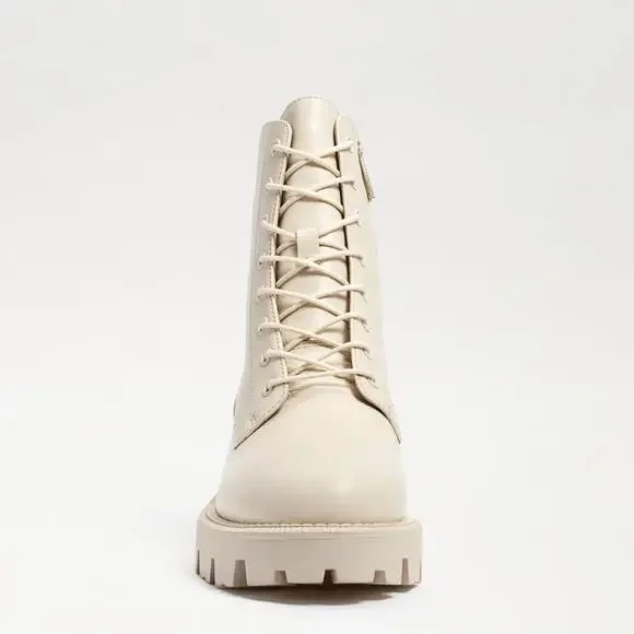 Sam Edelman Garret EC0226074 Boot Women 6.5 Ivory Leather Platform Combat ZAP414 - Picture 10 of 14